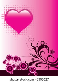 A valentine's day vector background with space for text