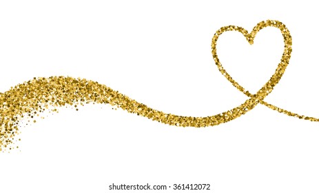 Valentines Day Vector Background With Sparkles and Glitters. Holiday Design.