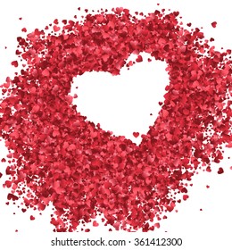 Valentines Day Vector Background With Sparkles and Glitters. Holiday Design.