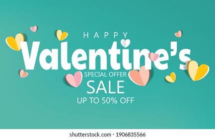 Plantilla de fondo vectorial de San Valentín. Feliz día de San Valentín en espacio blanco con corazones rojos y elementos de regalo. Ilustración del vector