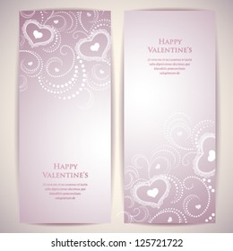 Valentine's day vector backgrounds with abstract hearts.