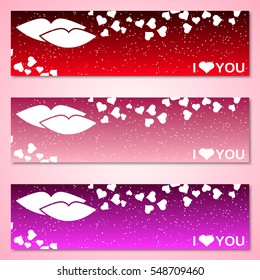Valentine's day vector banners collection