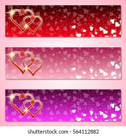Valentine's day vector banners collection