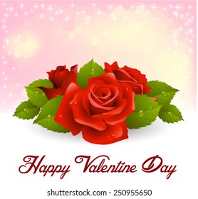 Valentines day vector of beautiful flowers