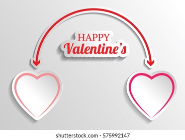 Valentines day vector Beautiful heart card  background.