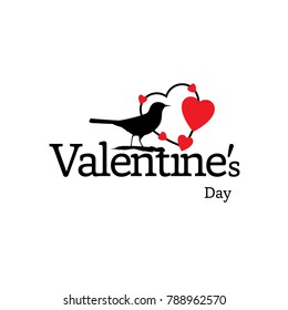 Valentine's day vector with birds