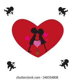 Valentine's Day vector card