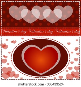 Valentine's Day. Vector of card