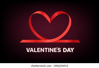 Valentines Day vector card with the heart