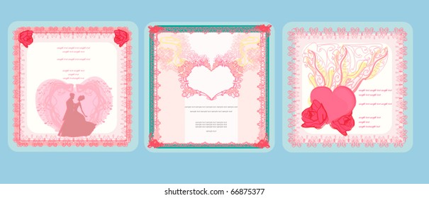 Valentine's day. Vector cards set