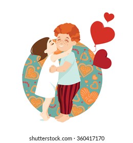 Valentine's Day. Vector cartoon illustration