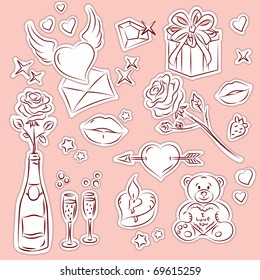 Valentine's Day vector Clip-Art Set