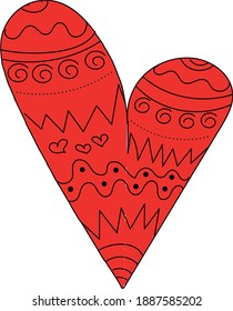 Día de San Valentín. Corazones de color vectorial