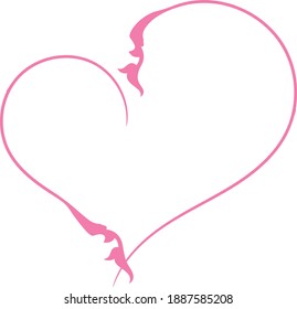 Valentinstag. Vektorfarbene Herzen