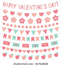 Valentines Day vector decoration set