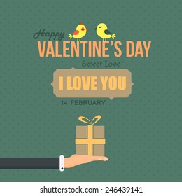 Valentine's Day Vector Design. Announcement and Celebration Message Poster, Flyer