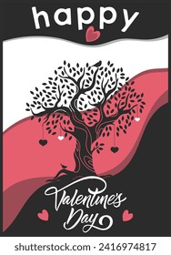 Diseño vectorial del Día de San Valentín para tarjetas de felicitación, volantes, afiches. Ilustración del vector 06