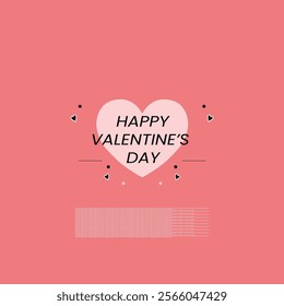 Valentine's Day vector design with heart elements. suitable for greeting cards, posters and decorations for Valentine's Day celebrations.