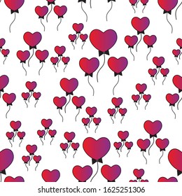 Valentine's day vector design. Hearts pattern. Modern romantic elements. Pattern can be used for wallpaper, cover fills, web page background, surface textures. Vector linen texture.