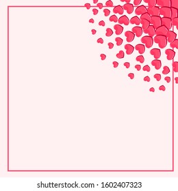Valentines day vector design with red heart shape 3d in background for shopping discount promotion, template, banners, Wallpaper, invitation, posters,  greeting, brochure. Vector illustration. fun