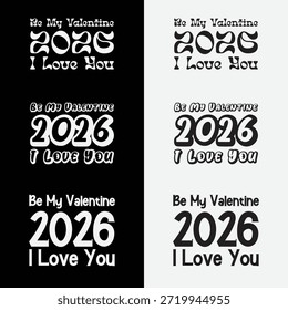 Valentinstag-Vektordesign-Set und Typografie für Ferienprojekte.