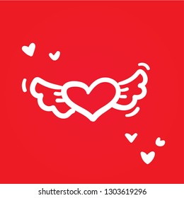 Valentines day vector doodle elements collection