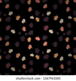 Valentine':s day. Vector. Drawing in sketch style on brown, black and purple colors. Wrapping paper. Abstract seamless love pattern. Heart Doodle.