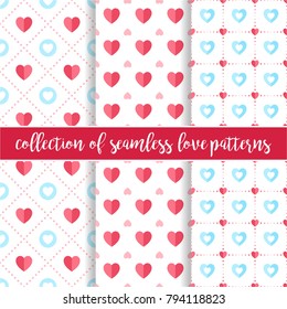 Valentines day vector endless backgrounds