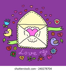 Valentine's Day Vector Envelope