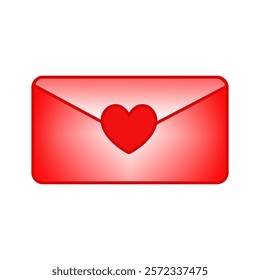 A Valentine's Day vector featuring red love letters with heart seals.