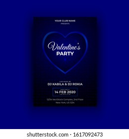 Valentine's day vector flyer template
