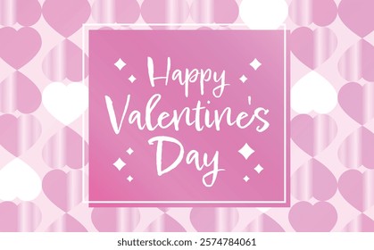  Valentine's Day vector gift frame background pink with sparkling hearts_present scene etc.