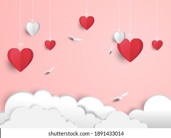 Valentinstag, Vektorgrafik-Design, Hintergrund