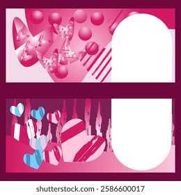 Valentines day vector greeting background. Happy valentines day greeting typography in white space for text with heart elements background. Vector illustration.