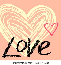 valentine's day vector greeting card, pink colors