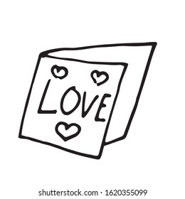 Valentine's day vector greeting card element.