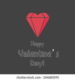 Valentine's day vector greeting card
