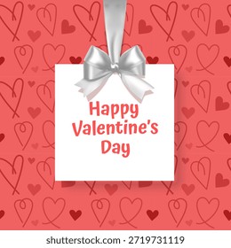 Valentine's Day vector greeting card or banner. Modern and dynamic romantic design for social media, love letters, and holiday promotions