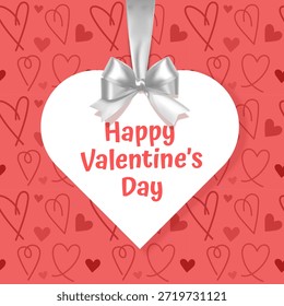 Valentine's Day vector greeting card or banner. Modern and dynamic romantic design for social media, love letters, and holiday promotions