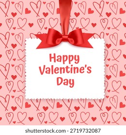 Valentine's Day vector greeting card or banner. Modern and dynamic romantic design for social media, love letters, and holiday promotions