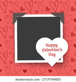 Valentine's Day vector greeting card or banner. Modern and dynamic romantic design for social media, love letters, and holiday promotions