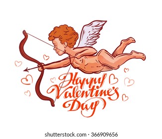 valentine's day. vector greeting card