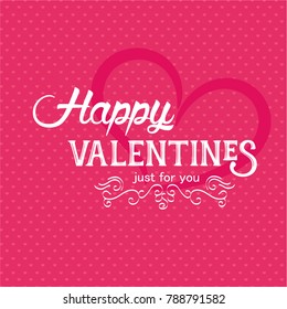 Valentine`s day vector greeting card