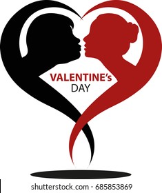 Valentines Day Vector with Heart Background