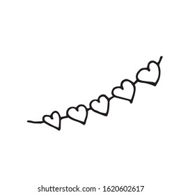 Valentine's day vector heart element.