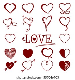 Valentine`s Day - vector hearts