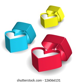 Valentine's day vector of hearts gift box