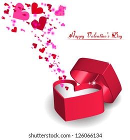 Valentine's day vector of hearts gift box