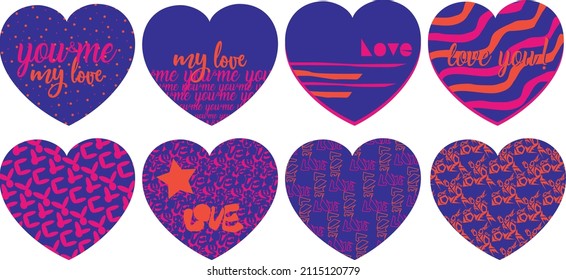 Patrón de amor de textura de corazones vectoriales de San Valentín