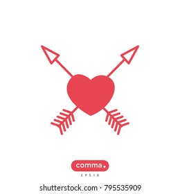 Valentine's Day vector icon, heart symbol
